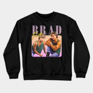Brad Pitt - 90s Style Aesthetic Fan Art Design Crewneck Sweatshirt